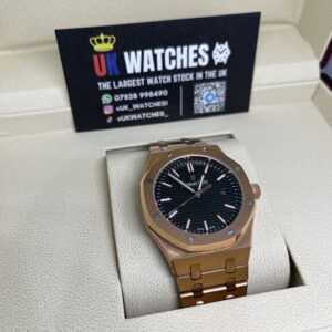 Audemars Piguet Royal Oak Black Dial Full Rose Gold 41mm (3)