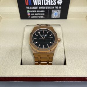 Audemars Piguet Royal Oak Black Dial Full Rose Gold 41mm (4)
