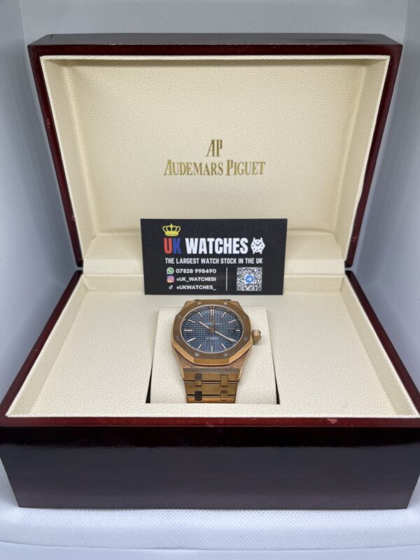 Audemars Piguet Royal Oak Blue Dial Full Rose Gold 41mm (1)