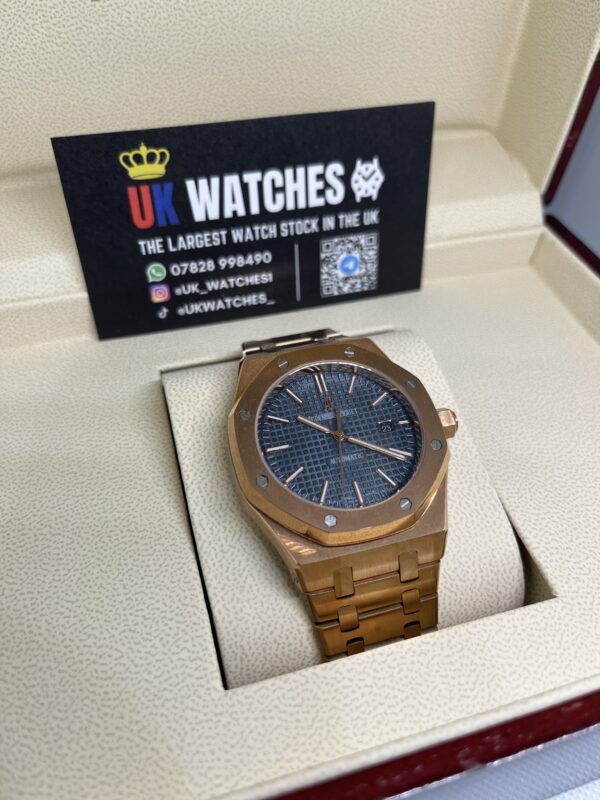 Audemars Piguet Royal Oak Blue Dial Full Rose Gold 41mm (3)