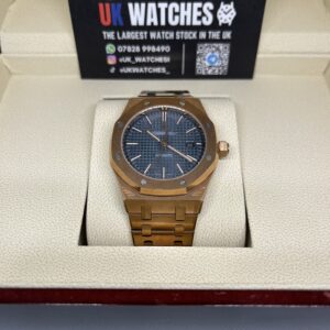 Audemars Piguet Royal Oak Blue Dial Full Rose Gold 41mm (4)