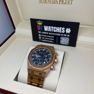 Audemars Piguet Royal Oak Chronograph Blue Dial Full Rose Gold 41mm (2)