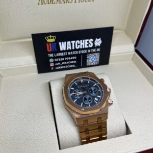 Audemars Piguet Royal Oak Chronograph Blue Dial Full Rose Gold 41mm (3)