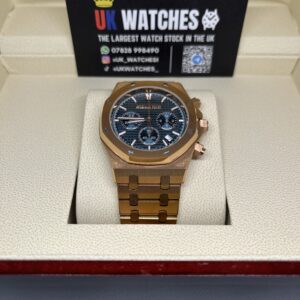Audemars Piguet Royal Oak Chronograph Blue Dial Full Rose Gold 41mm (4)