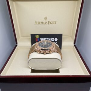 Audemars Piguet Royal Oak Chronograph Blue Dial Full Rose Gold 41mm (6)