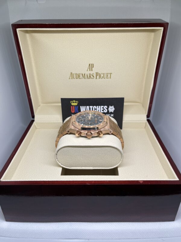 Audemars Piguet Royal Oak Chronograph Blue Dial Full Rose Gold 41mm (6)