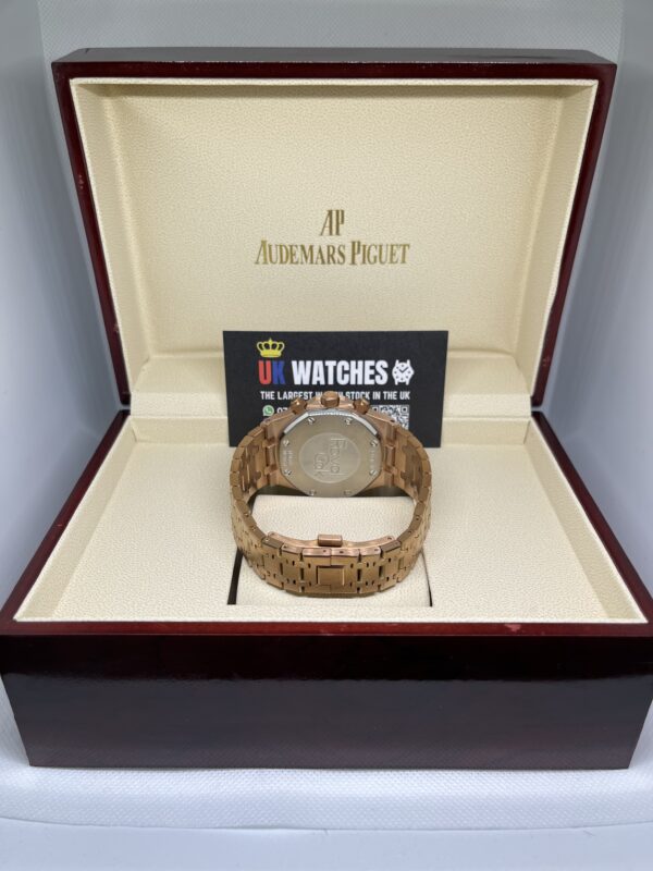 Audemars Piguet Royal Oak Chronograph Blue Dial Full Rose Gold 41mm (7)