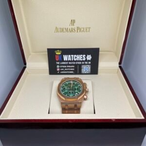 Audemars Piguet Royal Oak Chronograph Green Dial Full Rose Gold 41mm (1)