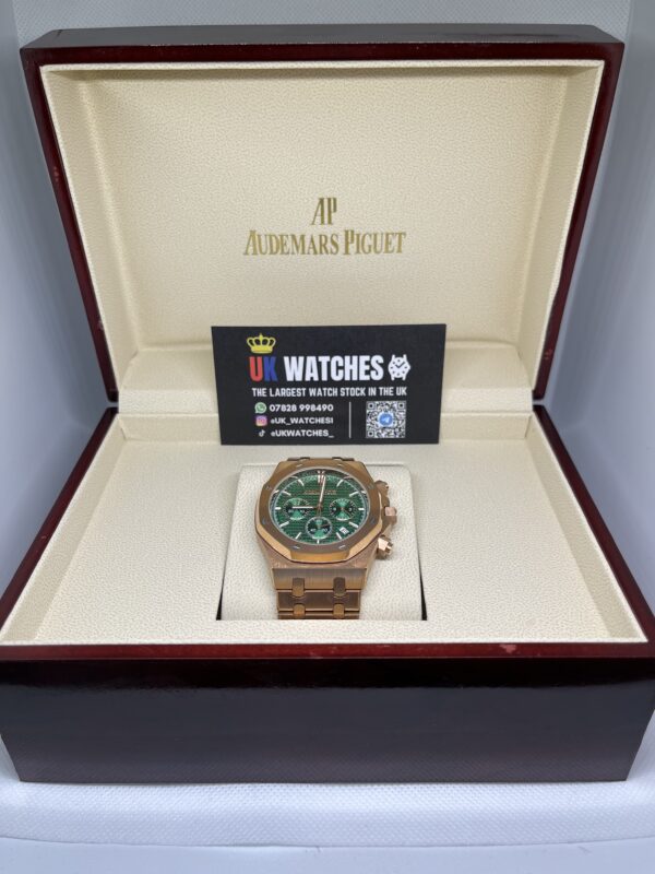 Audemars Piguet Royal Oak Chronograph Green Dial Full Rose Gold 41mm (1)