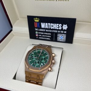 Audemars Piguet Royal Oak Chronograph Green Dial Full Rose Gold 41mm (2)