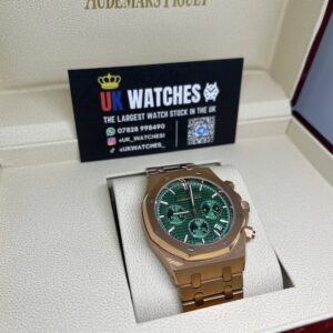 Audemars Piguet Royal Oak Chronograph Green Dial Full Rose Gold 41mm (3)