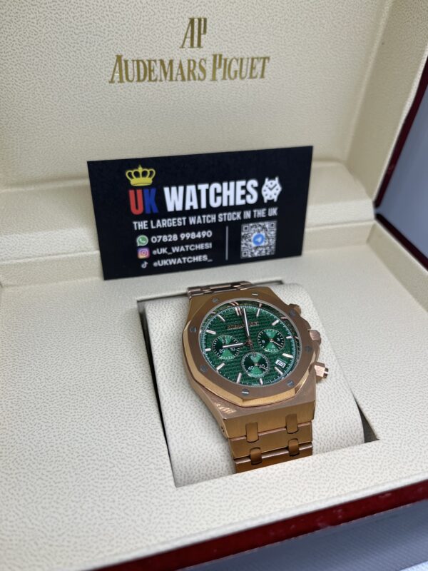 Audemars Piguet Royal Oak Chronograph Green Dial Full Rose Gold 41mm (3)