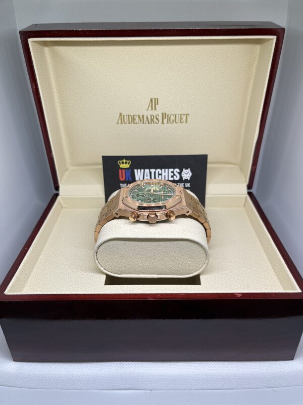 Audemars Piguet Royal Oak Chronograph Green Dial Full Rose Gold 41mm (6)