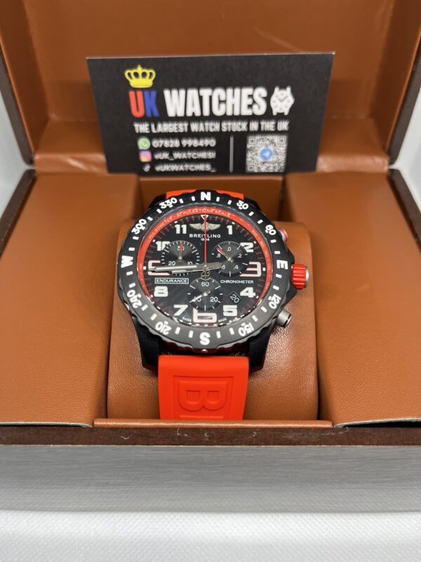 Breitling Endurance Pro Black Dial Red Strap 44mm (4)