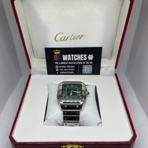 Cartier Santos Green Dial Stainless Steel Large 40mm (1)