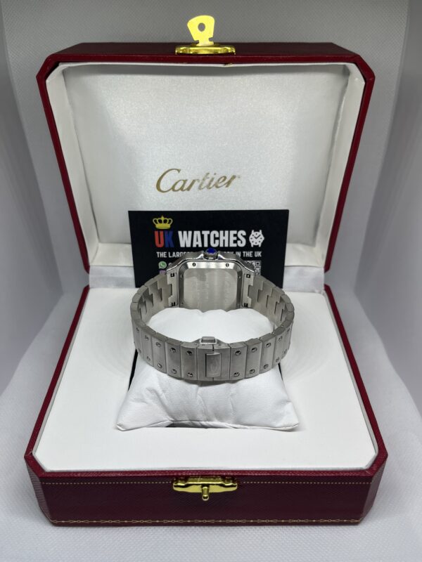 Cartier Santos Orange Dial Stainless Steel Large 40mm (7)