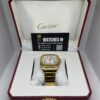 Cartier Santos White Dial Full Yellow Gold Large 40mm (1)