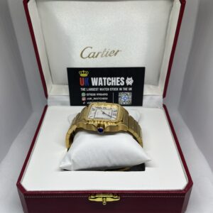 Cartier Santos White Dial Full Yellow Gold Large 40mm (6)