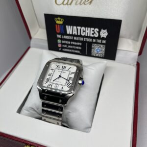 Cartier Santos White Dial Stainless Steel Large 40mm (2)