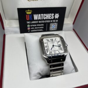 Cartier Santos White Dial Stainless Steel Large 40mm (3)