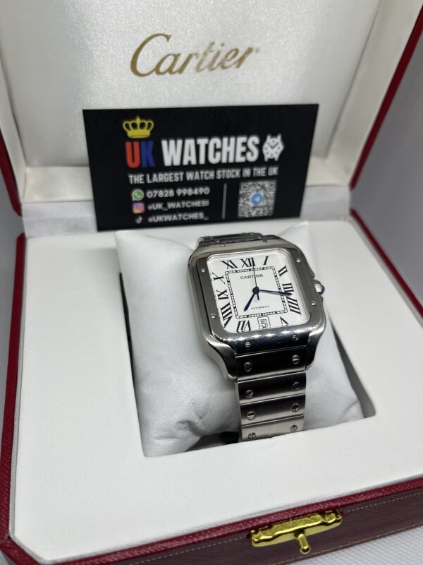 Cartier Santos White Dial Stainless Steel Large 40mm (3)