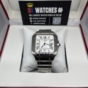 Cartier Santos White Dial Stainless Steel Large 40mm (4)
