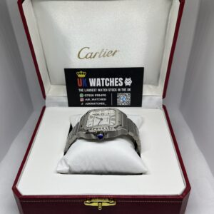 Cartier Santos White Dial Stainless Steel Large 40mm (6)
