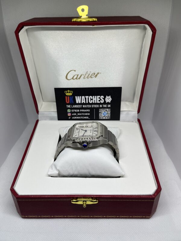 Cartier Santos White Dial Stainless Steel Large 40mm (6)