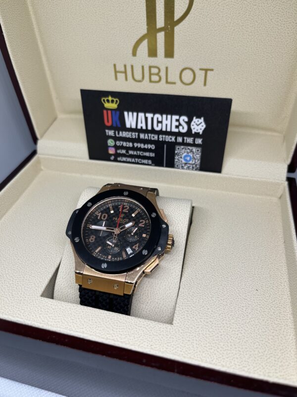 Hublot Big Bang Black Dial Black Bezel Rose Gold 44mm (2)
