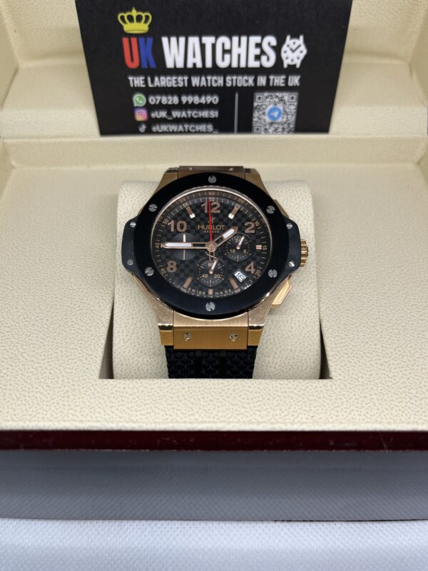Hublot Big Bang Black Dial Black Bezel Rose Gold 44mm (4)