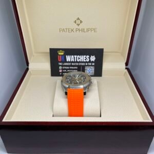 Patek Philippe Aquanaut Chronograph Black Dial Orange Strap Stainless Steel 42mm (1)