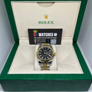 Rolex Datejust Black Dial Yellow Gold Bi-Metal 41mm (1)