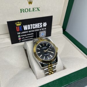 Rolex Datejust Black Dial Yellow Gold Bi-Metal 41mm (3)