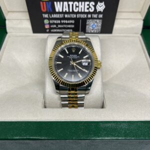 Rolex Datejust Black Dial Yellow Gold Bi-Metal 41mm (4)