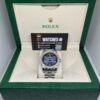 Rolex Day-Date Blue Ombre Dial RBR Diamond Bezel Stainless Steel 40mm (1)