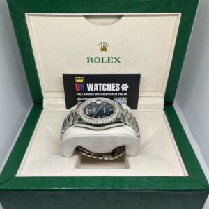 Rolex Day-Date Blue Ombre Dial RBR Diamond Bezel Stainless Steel 40mm (5)
