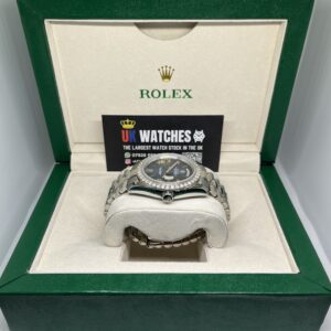 Rolex Day-Date Blue Ombre Dial RBR Diamond Bezel Stainless Steel 40mm (6)