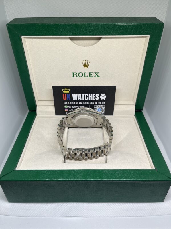 Rolex Day-Date Blue Ombre Dial RBR Diamond Bezel Stainless Steel 40mm (7)