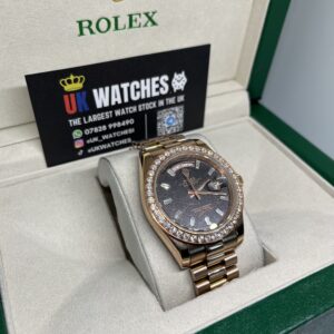 Rolex Day-Date ‘Eisenkiesel' Dial RBR Diamond Bezel Full Rose Gold 40mm (3)