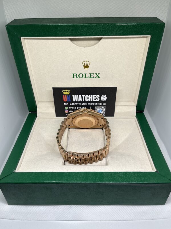 Rolex Day-Date ‘Eisenkiesel' Dial RBR Diamond Bezel Full Rose Gold 40mm (7)