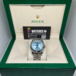 Rolex Day-Date ‘Ice Blue' Platinum Arabic Dial Stainless Steel 40mm (1)
