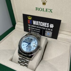 Rolex Day-Date ‘Ice Blue' Platinum Arabic Dial Stainless Steel 40mm (2)