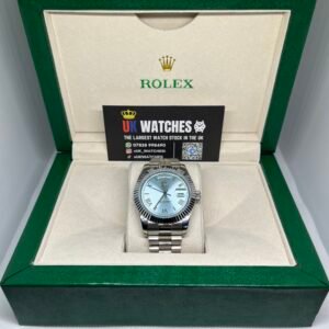 Rolex Day-Date ‘Ice Blue' Platinum Dial Stainless Steel 40mm (1)