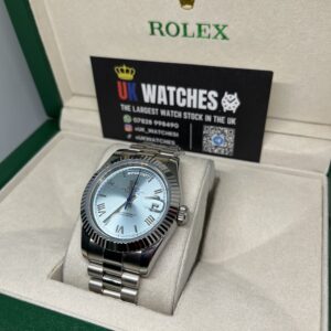 Rolex Day-Date ‘Ice Blue' Platinum Dial Stainless Steel 40mm (2)
