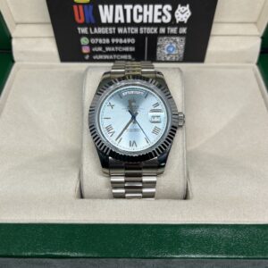Rolex Day-Date ‘Ice Blue' Platinum Dial Stainless Steel 40mm (4)