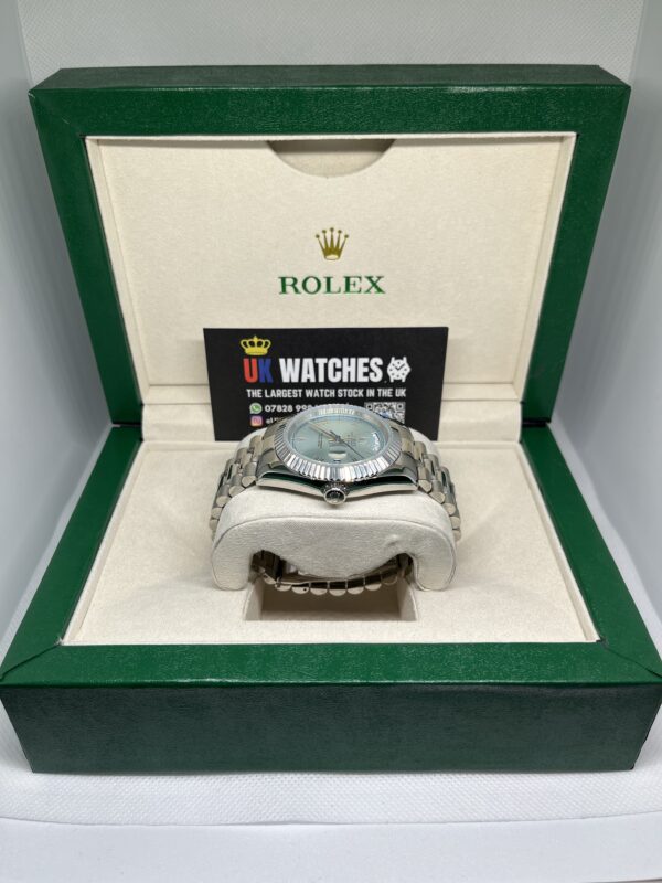 Rolex Day-Date ‘Ice Blue' Platinum Dial Stainless Steel 40mm (6)