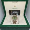 Rolex Day-Date ‘Olive' Dial RBR Diamond Bezel Full Rose Gold 40mm (1)