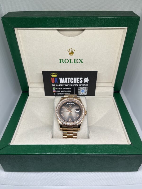 Rolex Day-Date ‘Oscars' Dial RBR Diamond Bezel Full Rose Gold 40mm (1)