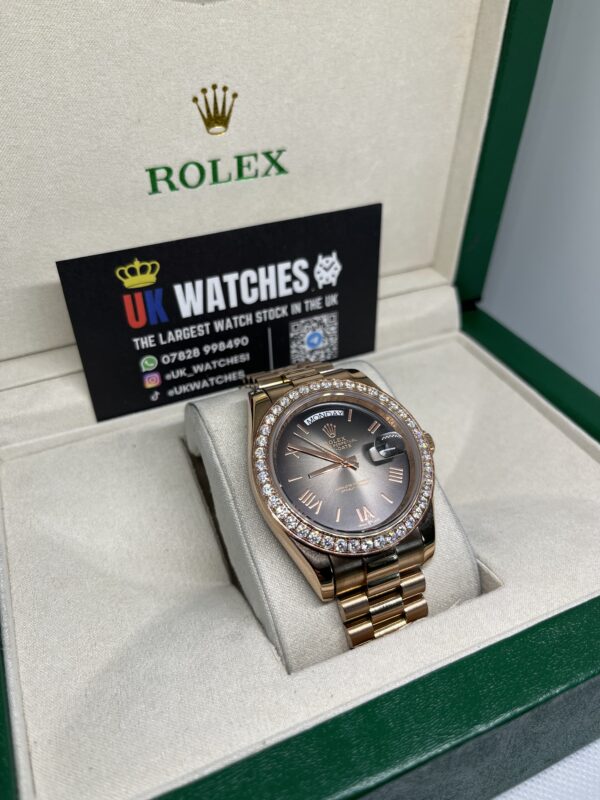 Rolex Day-Date ‘Oscars' Dial RBR Diamond Bezel Full Rose Gold 40mm (3)