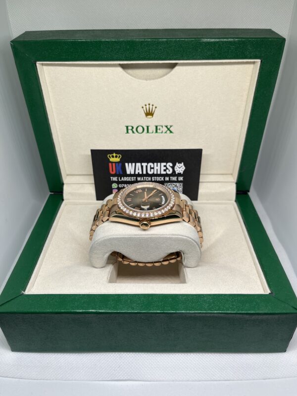 Rolex Day-Date ‘Oscars' Dial RBR Diamond Bezel Full Rose Gold 40mm (6)